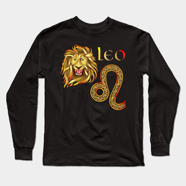 Leo Long Sleeve T-Shirt by KnotYourWorld4